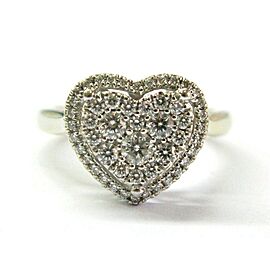 Heart Shape Diamond Pave Ring 14Kt Yellow Gold