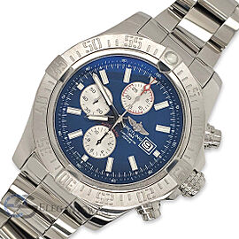 Breitling Super Avenger II Chronograph 48mm Blue Dial Steel Watch