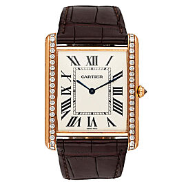 Cartier Tank Louis XL Diamond 18K Rose Gold Mens Watch