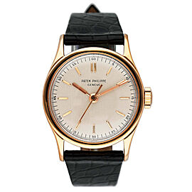 Patek Philippe Calatrava 18K Rose Gold Mens Watch