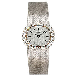 Patek Philippe Diamond Bezel 18K White Gold Ladies Watch