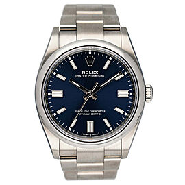 Rolex Oyster Perpetual Blue Dial Mens Watch