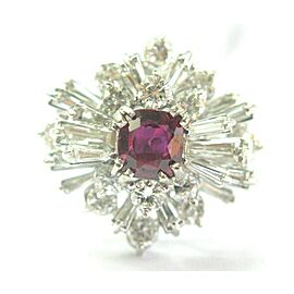 Platinum Ruby & Diamond Cocktail Ring