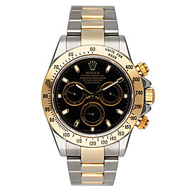 Rolex Daytona Black Dial Two-Tone Mens Watch