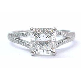 Tiffany & Co Platinum Lucida Diamond Split Shank Engagement Ring 1.71Ct I-VVS2