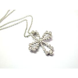 Tiffany & Co Bezel Set Diamond Cross Pendant