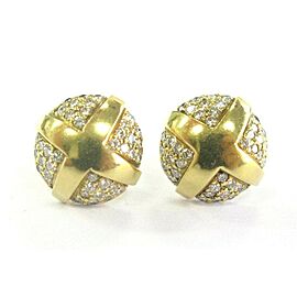 Circular Diamond Earrings 18Kt Yellow Gold