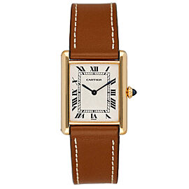 Cartier Tank Mecanique 18K Yellow Gold Ladies Watch