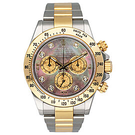 Rolex Daytona Dark Crystal MOP Dial Mens Watch