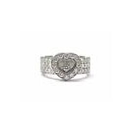 Chopard Happy NATURAL Diamond 18Kt Diamond White Gold Heart Ring 0.74CT