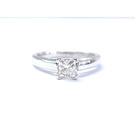 THE LEO Princess Cut Diamond White Gold Solitaire Engagement Ring