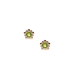 14k Gold Peridot Earrings