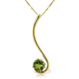 0.55 CTW 14K Solid Gold Fancy And Imagination Peridot Necklace