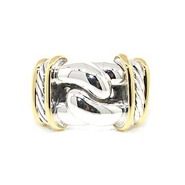 David Yurman Cable and Knot Sterling Silver and Gold Ring