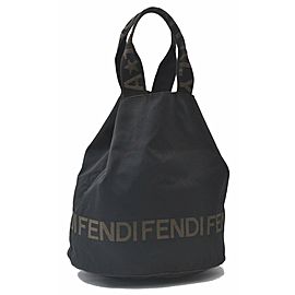 FENDI Nylon Leather Hand Bag