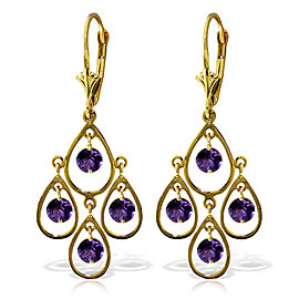 2.4 CTW 14K Solid Pleasure Amethyst Earrings