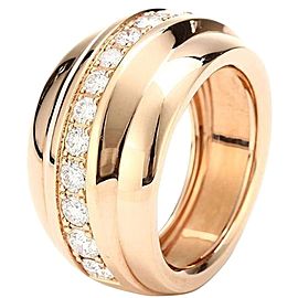 Chopard 829399-5110 18K Rose Gold Diamonds Ring Size 6.75