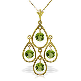 1.2 CTW 14K Solid Gold Intellectual Beauty Peridot Necklace