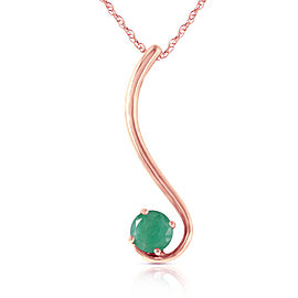 0.55 CTW 14K Solid Rose Gold Flirt Emerald Necklace