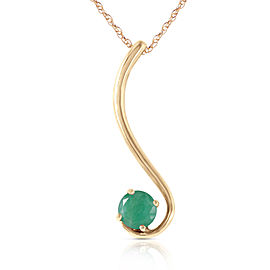 0.55 CTW 14K Solid Gold Life By The River Emerald Necklace