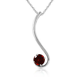 0.55 CTW 14K Solid White Gold Suddenly Garnet Necklace