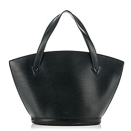 LOUIS VUITTON Black Epi Noir Saint Jacques Zip Tote 232439