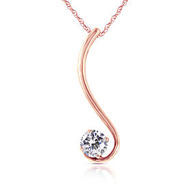 14K Solid Rose Gold Necklace withNatural 0.50 CTW Diamond