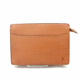 Louis Vuitton Pochette Homme Zip Pouch 868732 Brown Leather Clutch