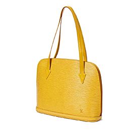 Louis Vuitton Lussac Tassil Zip Tote 869647 Yellow Leather Shoulder Bag