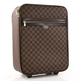 Louis Vuitton Damier Ebene Pegase 45 Rolling Luggage 870224 Brown Coated Canvas Weekend/Travel Bag