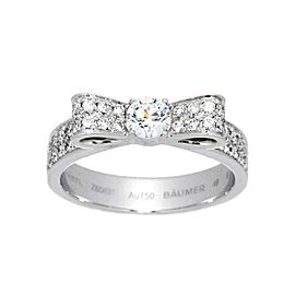 CHANEL 18K White Gold Ruban Diamond Ring