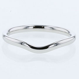 TIFFANY & Co 950 Platinum Curved band Ring LXGBKT-1035