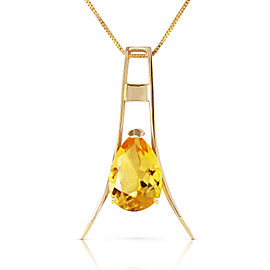 1.5 CTW 14K Solid Gold Thinking Of You Citrine Necklace