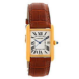 Cartier Tank Louis W1529756 Large 18k Yellow Gold Mens Watch