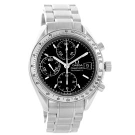 Omega 3513.50.00 Speedmaster Date Black Dial Chronograph Mens Watch