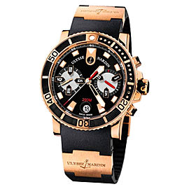 Ulysse Nardin Maxi Marine Diver Chronograph 18k Rose Gold Men's Watch