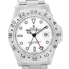 Rolex 16570 Explorer II White Dial Oyster Bracelet Mens Watch