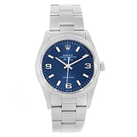 Rolex Air King Oyster Perpetual 14000 Blue Dial Automatic Mens Watch