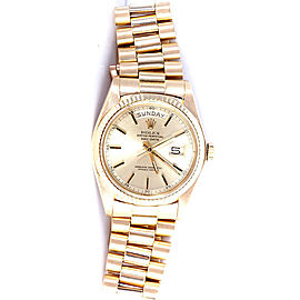 Rolex Day-Date President 1803 18K Yellow Gold Champagne Dial 36mm Unisex Watch