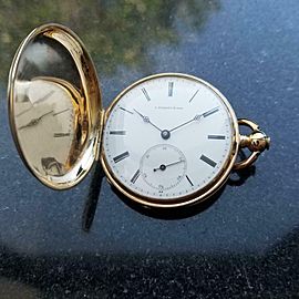 J. PIAGET & SONS 18kt Gold Full Case Pocketwatch, c.1900s Swiss Vintage MA108