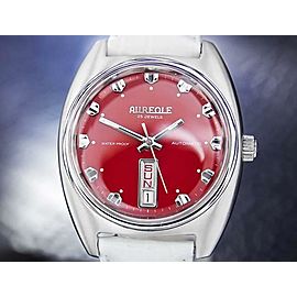 Aureole 23 Jewels Automatic Stainless Steel Swiss Made Mens Dress Watch DN153