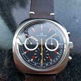 BUCHERER Men's Ref.9652 Manual-Wind Chronograph, c.1970s Swiss Vintage MA142