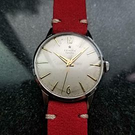 ZENITH Men's 18j Sporto Hand-Wind 35mm Vintage Watch, c.1960s Swiss LV869RED