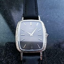 PIAGET Men's Solid 18k White Gold cal.9P2 Hand-Wind, c.1970s Swiss Luxury LV852