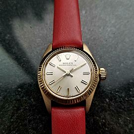 Ladies Rolex 18K Gold Oyster Perpetual ref.6619 Automatic w/Box, c.1968 MS142RED