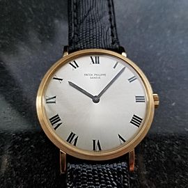 Men's Patek Philippe 18K Gold Calatrava ref.3538 Manual, c.1970s Swiss LV813BLK