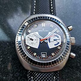 Men's Breitling Datora Manual Chronograph w/Date, c.1969 Swiss Vintage LV456BLK