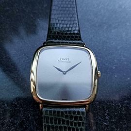 Men's Piaget 18k Solid Gold Automatic dress watch c.1980s Swiss Vintage LV862GRY