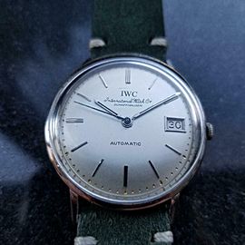 Men's IWC 18K White Gold Date Automatic cal.8541, c.1950s Swiss Vintage LV956GRN