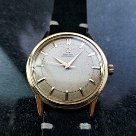 Men's Omega 18K Gold ref.2736SC Bumper Automatic, c.1950s Vintage Swiss LV489BLK